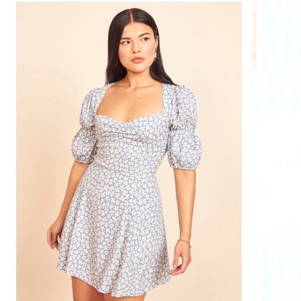 NWT!! Reformation Cirrus Dress in Blue Hawaii